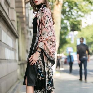 New XL Super Soft Wool Floral Scarf Wrap